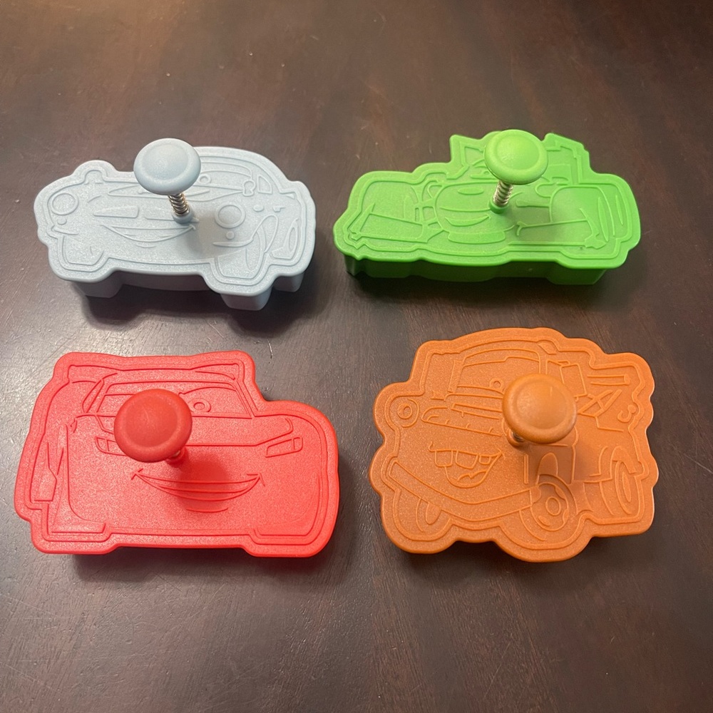 Williams Sonoma Disney Pixar Cars 2 Press-and-Stamp Cookie Cutters, Set of 4.
